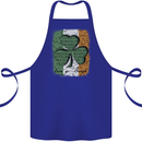 St Patricks Day Shamrock 3 Leaf Clover Cotton Apron 100% Organic Royal Blue