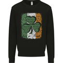 St Patricks Day Shamrock 3 Leaf Clover Kids Sweatshirt Jumper Black