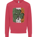 St Patricks Day Shamrock 3 Leaf Clover Kids Sweatshirt Jumper Heliconia