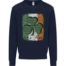 St Patricks Day Shamrock 3 Leaf Clover Kids Sweatshirt Jumper Navy Blue