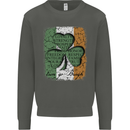 St Patricks Day Shamrock 3 Leaf Clover Kids Sweatshirt Jumper Storm Grey