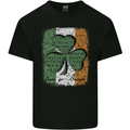 St Patricks Day Shamrock 3 Leaf Clover Kids T-Shirt Childrens Black