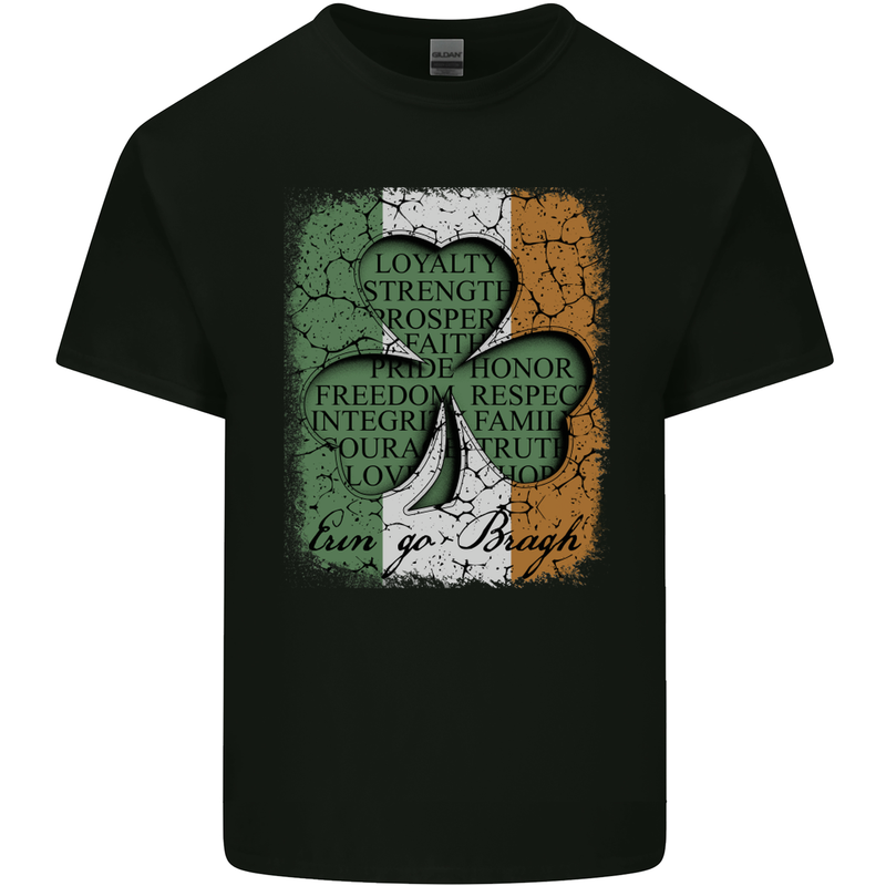 St Patricks Day Shamrock 3 Leaf Clover Kids T-Shirt Childrens Black