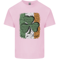 St Patricks Day Shamrock 3 Leaf Clover Kids T-Shirt Childrens Light Pink