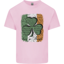 St Patricks Day Shamrock 3 Leaf Clover Kids T-Shirt Childrens Light Pink