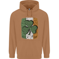 St Patricks Day Shamrock 3 Leaf Clover Mens 80% Cotton Hoodie Caramel Latte