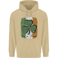 St Patricks Day Shamrock 3 Leaf Clover Mens 80% Cotton Hoodie Sand