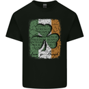 St Patricks Day Shamrock 3 Leaf Clover Mens Cotton T-Shirt Tee Top Black