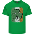 St Patricks Day Shamrock 3 Leaf Clover Mens Cotton T-Shirt Tee Top Irish Green