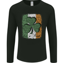 St Patricks Day Shamrock 3 Leaf Clover Mens Long Sleeve T-Shirt Black