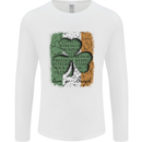 St Patricks Day Shamrock 3 Leaf Clover Mens Long Sleeve T-Shirt White