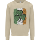 St Patricks Day Shamrock 3 Leaf Clover Mens Sweatshirt Jumper Sand