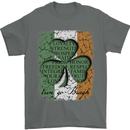 St Patricks Day Shamrock 3 Leaf Clover Mens T-Shirt Cotton Gildan Charcoal