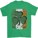 St Patricks Day Shamrock 3 Leaf Clover Mens T-Shirt Cotton Gildan Irish Green
