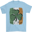 St Patricks Day Shamrock 3 Leaf Clover Mens T-Shirt Cotton Gildan Light Blue