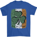 St Patricks Day Shamrock 3 Leaf Clover Mens T-Shirt Cotton Gildan Royal Blue