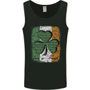 St Patricks Day Shamrock 3 Leaf Clover Mens Vest Tank Top Black