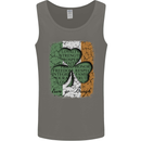 St Patricks Day Shamrock 3 Leaf Clover Mens Vest Tank Top Charcoal