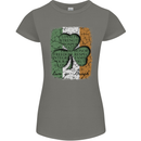 St Patricks Day Shamrock 3 Leaf Clover Womens Petite Cut T-Shirt Charcoal
