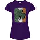 St Patricks Day Shamrock 3 Leaf Clover Womens Petite Cut T-Shirt Purple