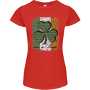 St Patricks Day Shamrock 3 Leaf Clover Womens Petite Cut T-Shirt Red