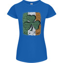 St Patricks Day Shamrock 3 Leaf Clover Womens Petite Cut T-Shirt Royal Blue