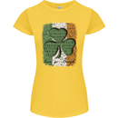 St Patricks Day Shamrock 3 Leaf Clover Womens Petite Cut T-Shirt Yellow