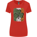 St Patricks Day Shamrock 3 Leaf Clover Womens Wider Cut T-Shirt Red