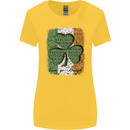 St Patricks Day Shamrock 3 Leaf Clover Womens Wider Cut T-Shirt Yellow