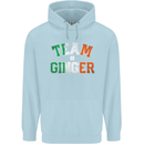 St Patricks Day Team Ginger Funny Irish Childrens Kids Hoodie Light Blue