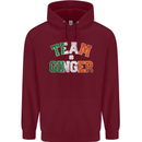 St Patricks Day Team Ginger Funny Irish Childrens Kids Hoodie Maroon
