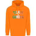 St Patricks Day Team Ginger Funny Irish Childrens Kids Hoodie Orange
