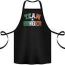 St Patricks Day Team Ginger Funny Irish Cotton Apron 100% Organic Black