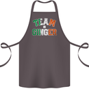 St Patricks Day Team Ginger Funny Irish Cotton Apron 100% Organic Dark Grey