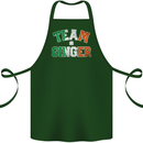 St Patricks Day Team Ginger Funny Irish Cotton Apron 100% Organic Forest Green