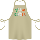 St Patricks Day Team Ginger Funny Irish Cotton Apron 100% Organic Khaki