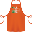 St Patricks Day Team Ginger Funny Irish Cotton Apron 100% Organic Orange