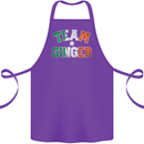 St Patricks Day Team Ginger Funny Irish Cotton Apron 100% Organic Purple