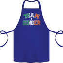 St Patricks Day Team Ginger Funny Irish Cotton Apron 100% Organic Royal Blue