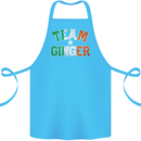 St Patricks Day Team Ginger Funny Irish Cotton Apron 100% Organic Turquoise