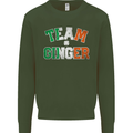 St Patricks Day Team Ginger Funny Irish Kids Sweatshirt Jumper Forest Green