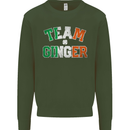 St Patricks Day Team Ginger Funny Irish Kids Sweatshirt Jumper Forest Green