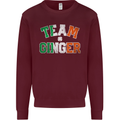 St Patricks Day Team Ginger Funny Irish Kids Sweatshirt Jumper Maroon