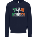 St Patricks Day Team Ginger Funny Irish Kids Sweatshirt Jumper Navy Blue