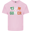 St Patricks Day Team Ginger Funny Irish Kids T-Shirt Childrens Light Pink