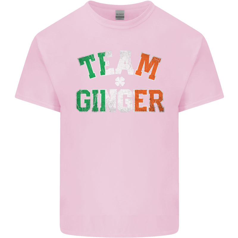 St Patricks Day Team Ginger Funny Irish Kids T-Shirt Childrens Light Pink