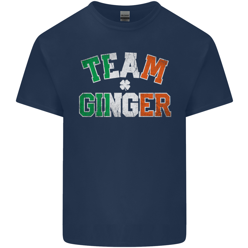 St Patricks Day Team Ginger Funny Irish Kids T-Shirt Childrens Navy Blue