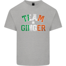 St Patricks Day Team Ginger Funny Irish Kids T-Shirt Childrens Sports Grey