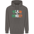 St Patricks Day Team Ginger Funny Irish Mens 80% Cotton Hoodie Charcoal