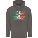 St Patricks Day Team Ginger Funny Irish Mens 80% Cotton Hoodie Charcoal